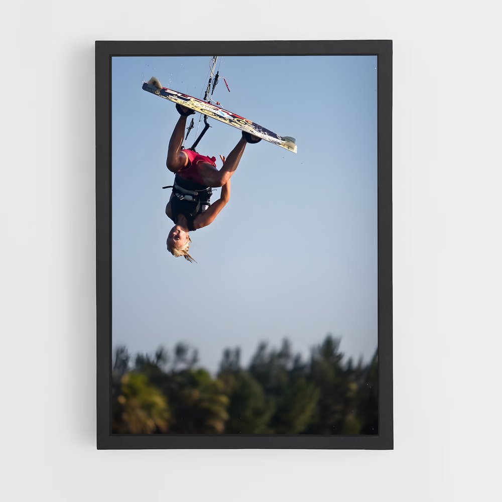 Poster L'Air du Wake – affiche Kitesurf (vue 2)